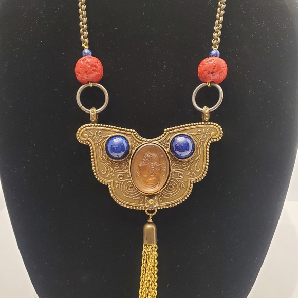 Philippe Ferrandis Paris Dangling Cameo Signed Necklace - Picture 2 of 16